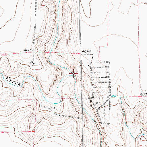 Topographic Map of Carrizo Creek, TX