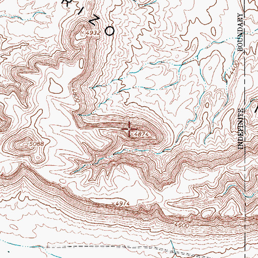 Topographic Map of Carrizo Mountains, TX