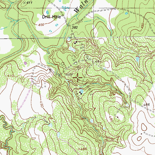 Topographic Map of Carrol Lentz Oil Field, TX