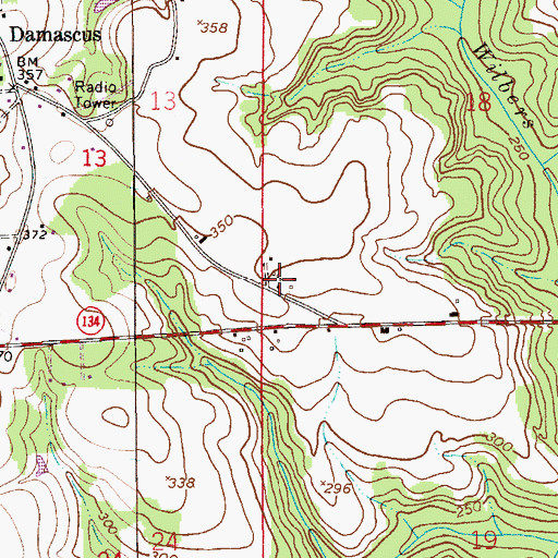 Topographic Map of New Canaan Church (historical), AL