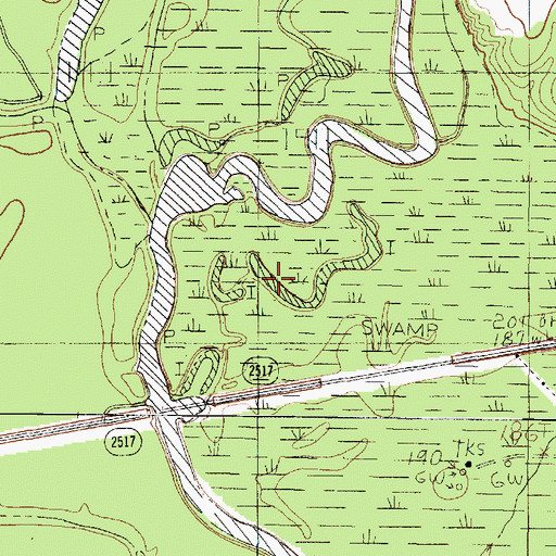 Topographic Map of Carthage Gas Field, TX