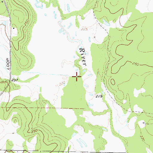 Topographic Map of Casidy Branch, TX
