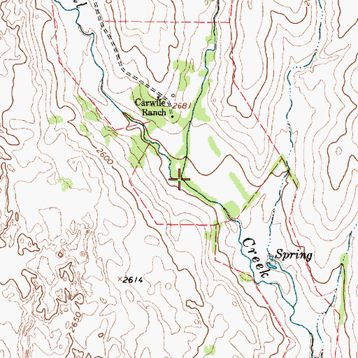 Topographic Map of Cassino Creek, TX