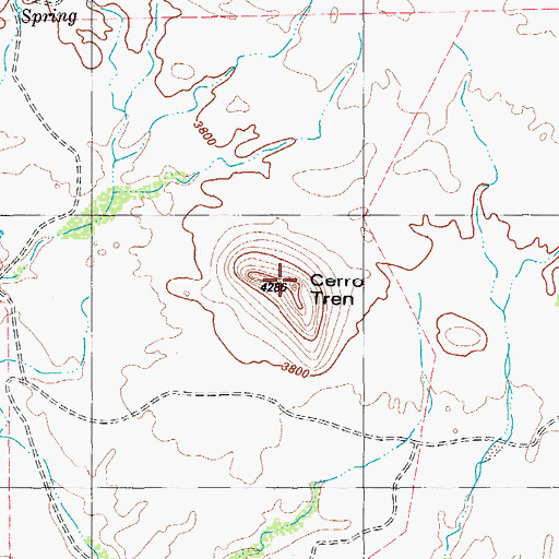 Topographic Map of Cerro Tren, TX