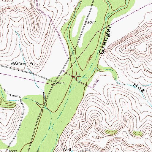 Topographic Map of Cat Canyon, TX