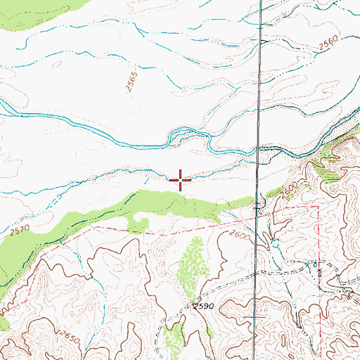 Topographic Map of Cat Creek, TX