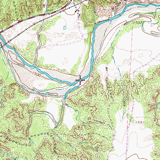 Topographic Map of Catfish Creek, TX
