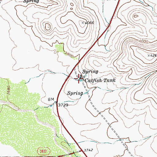 Topographic Map of Catfish Tank, TX