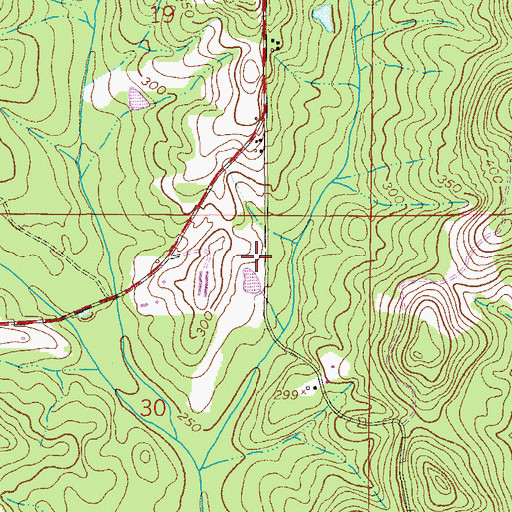 Topographic Map of Pine Grove Church (historical), AL