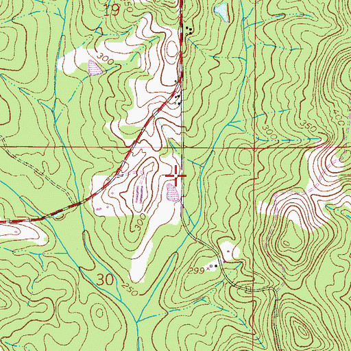 Topographic Map of Pine Grove Church (historical), AL