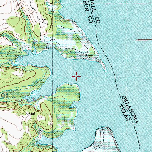 Topographic Map of Catlin Creek, TX