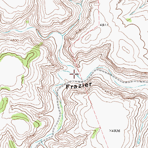 Topographic Map of Cave Canyon, TX