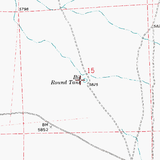Topographic Map of Big Round Tank, AZ
