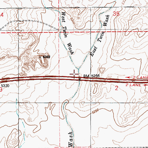 Topographic Map of West Twin Wash, AZ