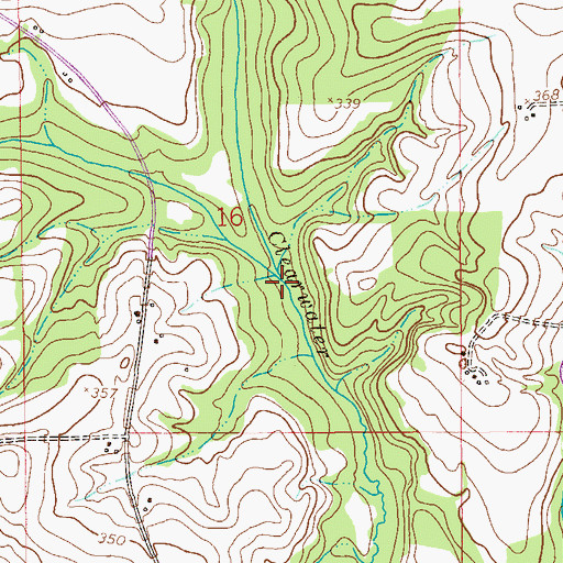 Topographic Map of Pitman Branch, AL