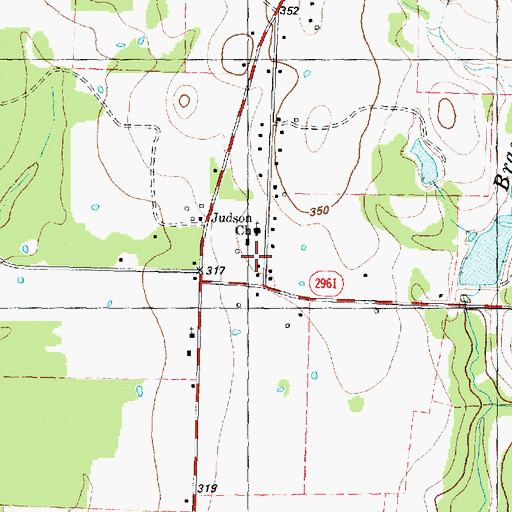 Topographic Map of Cayuga School, TX