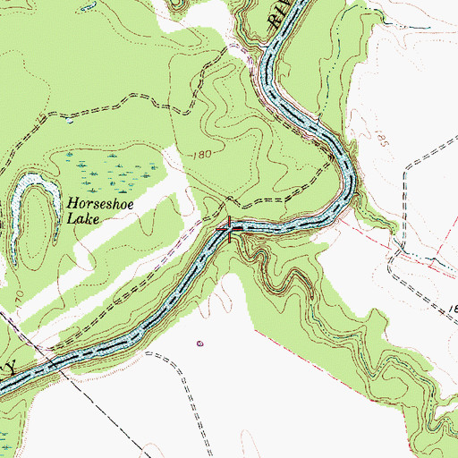 Topographic Map of Cedar Creek, TX
