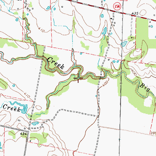 Topographic Map of Cedar Creek, TX