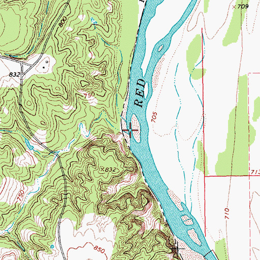 Topographic Map of Cedar Creek, TX