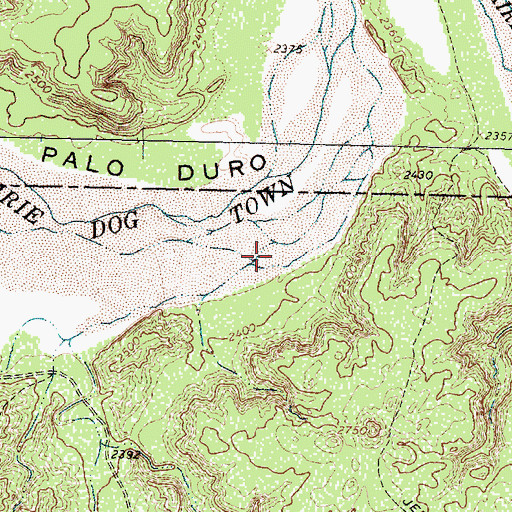 Topographic Map of Cedar Creek, TX