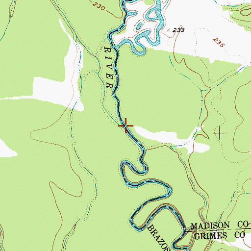 Topographic Map of Cedar Creek, TX