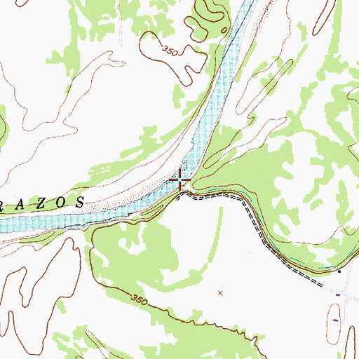 Topographic Map of Cedar Creek, TX