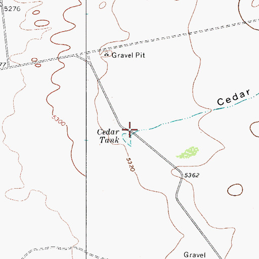 Topographic Map of Cedar Draw, TX