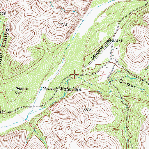 Topographic Map of Cedar Draw, TX