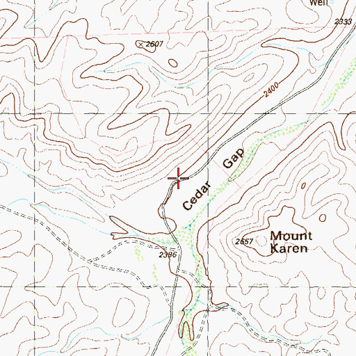 Topographic Map of Cedar Gap, TX