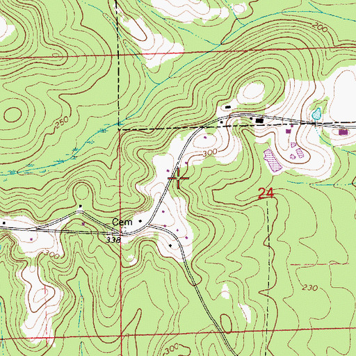 Topographic Map of Rhoads School (historical), AL