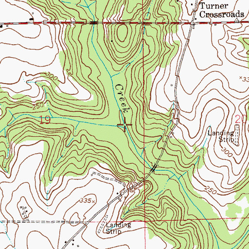 Topographic Map of Roberts Branch, AL