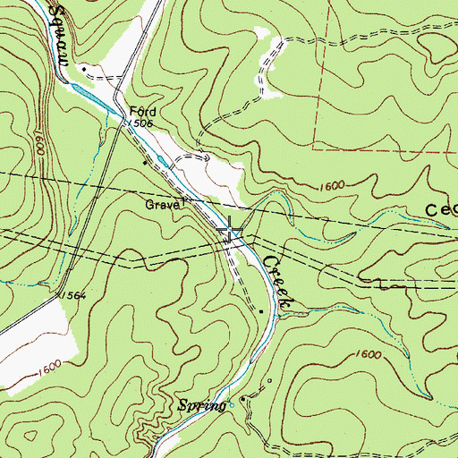 Topographic Map of Cedar Hollow, TX