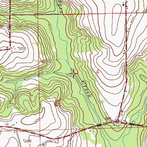 Topographic Map of Rocky Branch, AL