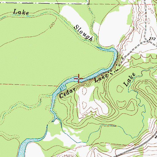 Topographic Map of Cedar Lake, TX