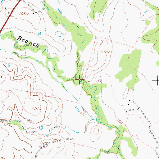 Topographic Map of Cedar Lake Branch, TX