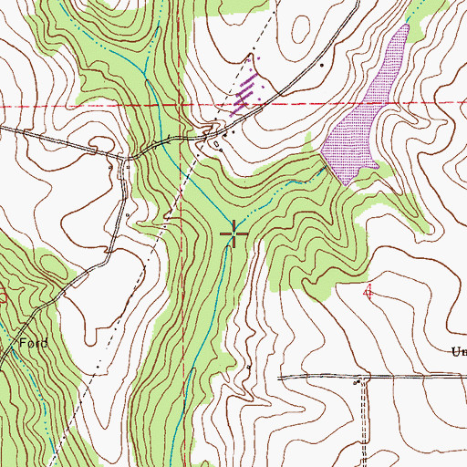 Topographic Map of Rodney Branch, AL