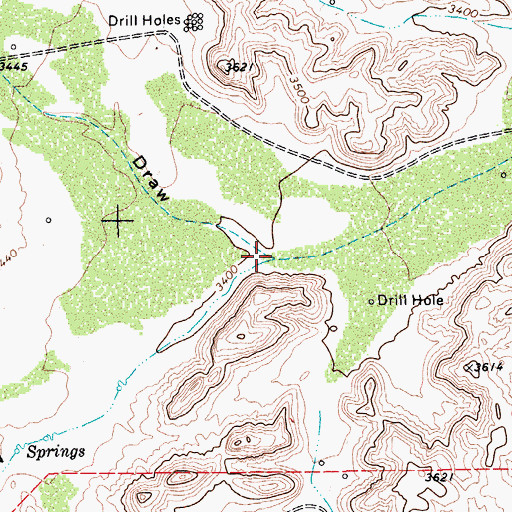 Topographic Map of Cedar Pasture Draw, TX