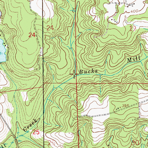 Topographic Map of School House Branch, AL