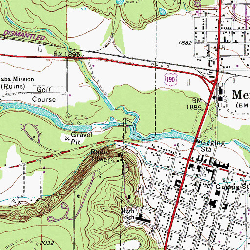 Topographic Map of Celery Creek, TX