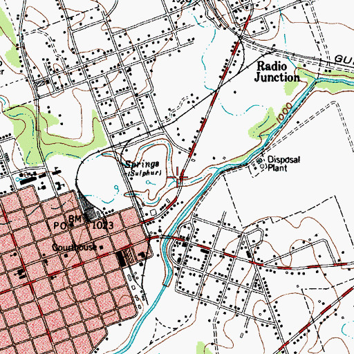 Topographic Map of Cemetery Creek, TX