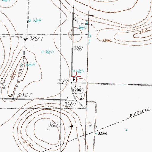Topographic Map of Center Church, TX