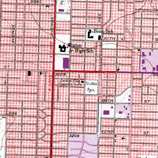 Topographic Map of Cerebral Palsy Treatment Center, TX