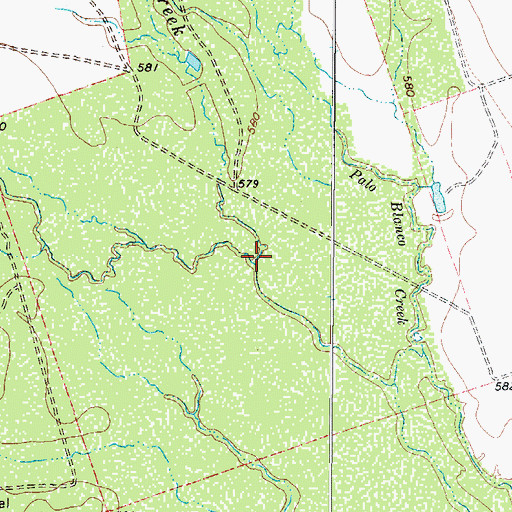 Topographic Map of Chacon Creek, TX