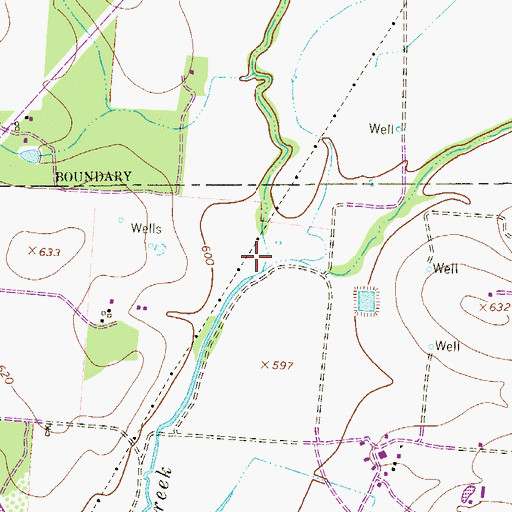 Topographic Map of Chacon Creek, TX