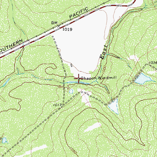 Topographic Map of Chacon Windmill, TX