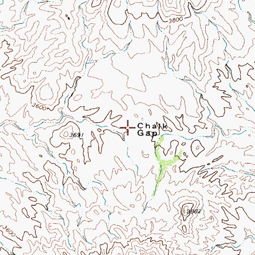 Topographic Map of Chalk Gap, TX