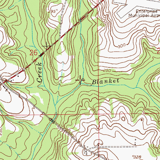 Topographic Map of Spring Branch, AL
