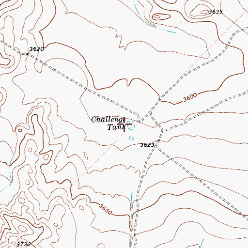 Topographic Map of Challenge Tank, TX