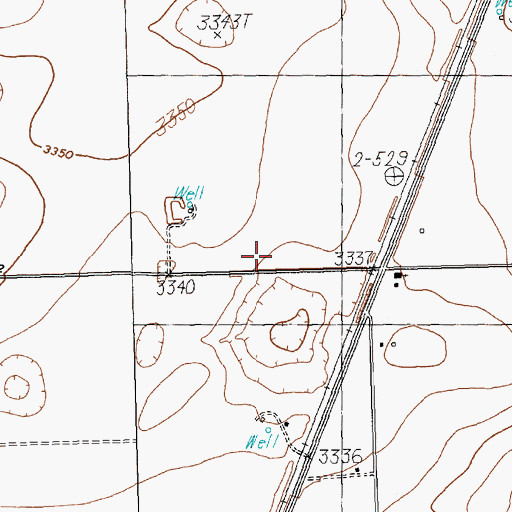 Topographic Map of Challis Church, TX