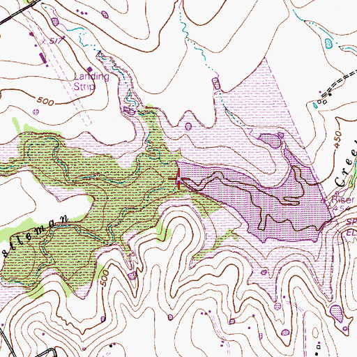 Topographic Map of Chambers Creek, TX